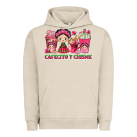 Pigment French Oak cafecito y chisme with coffee cups Urban Hoodie - texasbilliewilder