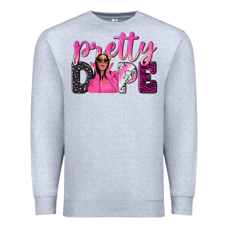 Pretty Dope Afro Woman Premium Sweatshirt by NancyCooperArtShop | Teevron