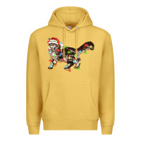 Antique Gold christmas christmas maine coon cat cat Premium Hoodie - LillyAllenDesigns