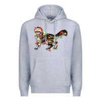 Heather Grey christmas christmas maine coon cat cat Premium Hoodie - LillyAllenDesigns