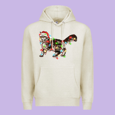 Christmas Christmas Maine Coon Cat Cat Premium Hoodie Designed By Lillyallendesigns