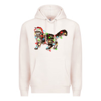 Pale Pink christmas christmas maine coon cat cat Premium Hoodie - LillyAllenDesigns