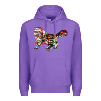 Purple christmas christmas maine coon cat cat Premium Hoodie - LillyAllenDesigns