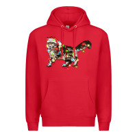 Red christmas christmas maine coon cat cat Premium Hoodie - LillyAllenDesigns
