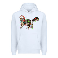 White christmas christmas maine coon cat cat Premium Hoodie - LillyAllenDesigns