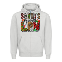 Dove Grey santa's favorite lpn Zipper Hoodie - Jasminsmagicworld