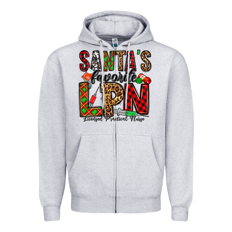 Santa's Favorite Lpn Zipper Hoodie by Jasminsmagicworld | Teevron