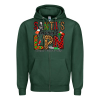 Sports Green santa's favorite lpn Zipper Hoodie - Jasminsmagicworld