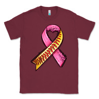 Burgundy breast cancer sport ribbons Classic Tee - AdoDesignShop