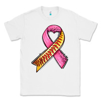 White breast cancer sport ribbons Classic Tee - AdoDesignShop