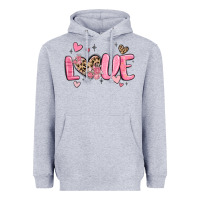 Heather Grey love valentines day Heavyweight Hoodie - MaliasSmallBusiness