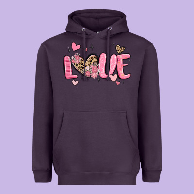 Love Valentines Day Heavyweight Hoodie Designed By Maliassmallbusiness