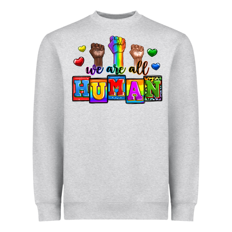We Are All Human Heavyweight Sweatshirt by Zillion Design Studio | Teevron
