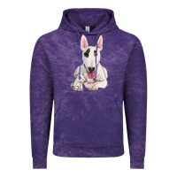 Cloud Purple bull terrier Vintage Hoodie - RanaPortraitStore