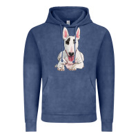 Vintage Denim bull terrier Vintage Hoodie - RanaPortraitStore