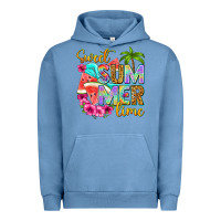 Pigment Pebble Blue sweet summer time Urban Hoodie - NancyCooperArtShop