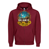 Burgundy desert dreamer Zipper Hoodie - NancyCooperArtShop