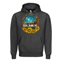 Charcoal Heather desert dreamer Zipper Hoodie - NancyCooperArtShop