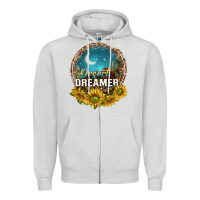 Dove Grey desert dreamer Zipper Hoodie - NancyCooperArtShop