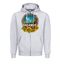 Heather Grey desert dreamer Zipper Hoodie - NancyCooperArtShop