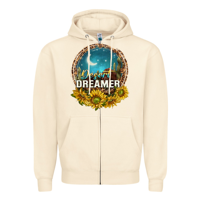 Desert Dreamer Zipper Hoodie by NancyCooperArtShop | Teevron