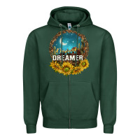 Sports Green desert dreamer Zipper Hoodie - NancyCooperArtShop