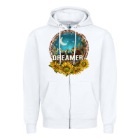 White desert dreamer Zipper Hoodie - NancyCooperArtShop