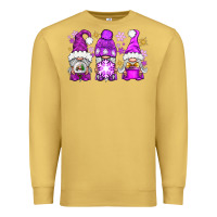 Antique Gold purple winter gnomies Premium Sweatshirt - NancyCooperArtShop