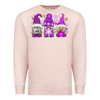 Pale Pink purple winter gnomies Premium Sweatshirt - NancyCooperArtShop