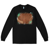 Black Wood Glitter Leopard Pattern Frame Long Sleeve Tee - Bettercallsaul