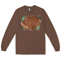 Chestnut Wood Glitter Leopard Pattern Frame Long Sleeve Tee - Bettercallsaul