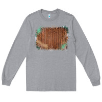 Heather Grey Wood Glitter Leopard Pattern Frame Long Sleeve Tee - Bettercallsaul