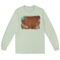 Matcha Wood Glitter Leopard Pattern Frame Long Sleeve Tee - Bettercallsaul