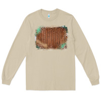 Mushroom Wood Glitter Leopard Pattern Frame Long Sleeve Tee - Bettercallsaul