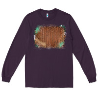 Plum Wood Glitter Leopard Pattern Frame Long Sleeve Tee - Bettercallsaul