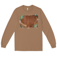 Toasted Coconut Wood Glitter Leopard Pattern Frame Long Sleeve Tee - Bettercallsaul