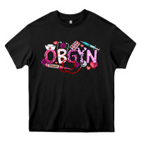 Black Valentine OBGYN Heavy Core Tee - CowhideDigitalArt