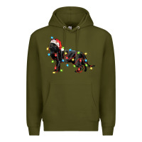 Army Green christmas bombay cat Premium Hoodie - LillyAllenDesigns