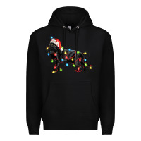 Black christmas bombay cat Premium Hoodie - LillyAllenDesigns