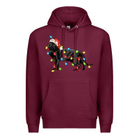 Burgundy christmas bombay cat Premium Hoodie - LillyAllenDesigns