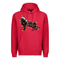 Cardinal christmas bombay cat Premium Hoodie - LillyAllenDesigns