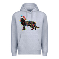Heather Grey christmas bombay cat Premium Hoodie - LillyAllenDesigns