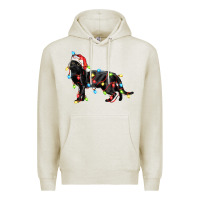 Oatmeal Heather christmas bombay cat Premium Hoodie - LillyAllenDesigns
