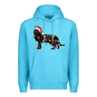 Ocean Blue christmas bombay cat Premium Hoodie - LillyAllenDesigns