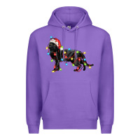 Purple christmas bombay cat Premium Hoodie - LillyAllenDesigns