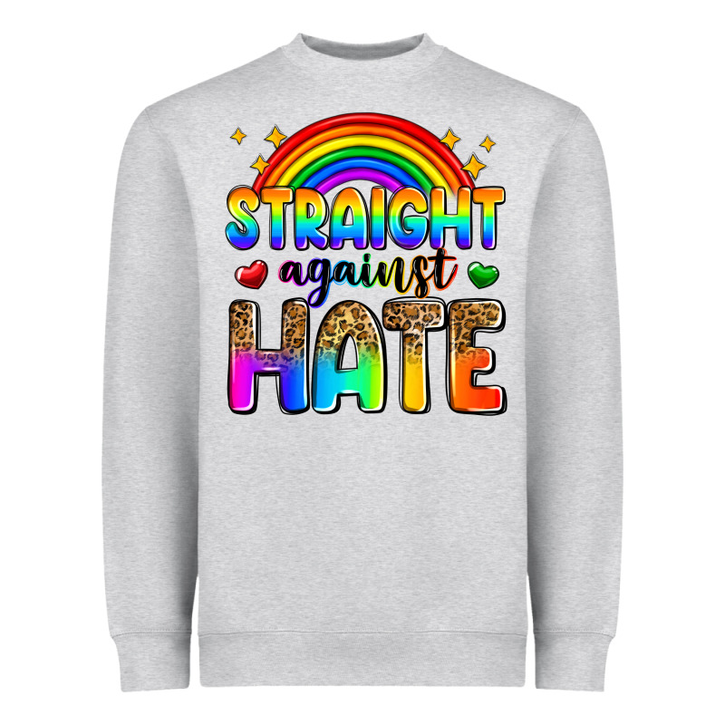 Straight Against Hate Heavyweight Sweatshirt by Zillion Design Studio | Teevron
