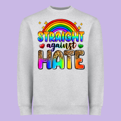 Straight Against Hate Heavyweight Sweatshirt Designed By Zillion Design Studio