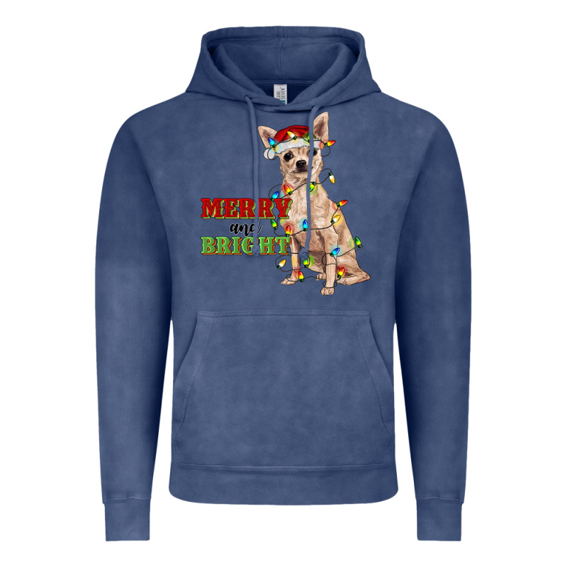 Merry And Bright Chihuahua Vintage Hoodie by RanaPortraitStore | Teevron