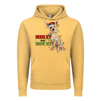 Vintage Mustard merry and bright chihuahua Vintage Hoodie - RanaPortraitStore