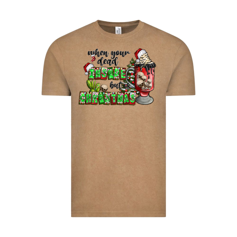 When Your  Dead Insıde But Is Christmas Vintage Tee by CowhideDigitalArt | Teevron
